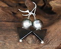 Murano Glass & Hematite Sterling Silver Earrings