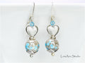 Lampwork Murano Glass Earrings: Turquoise Sterling Silver Artisan Jewelry