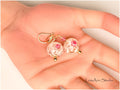 Murano Glass Flower Earrings: 14kt Gold Filled, Venetian Lampwork