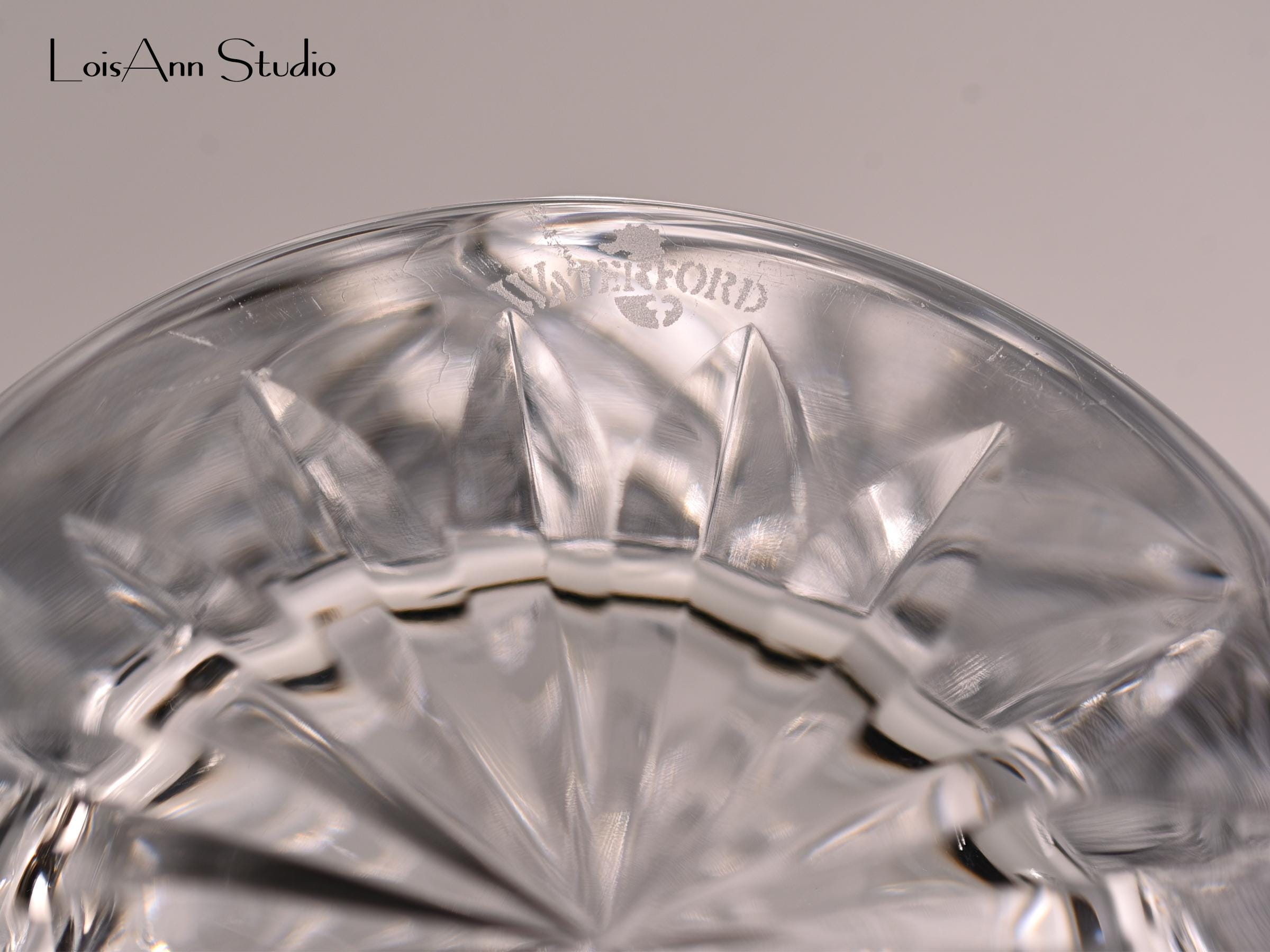 Vintage Waterford Cut Crystal Cocktail Glasses, Set of 2, Pristine Condition