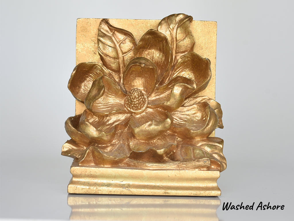 Bookends, Magnolia flower vintage antique