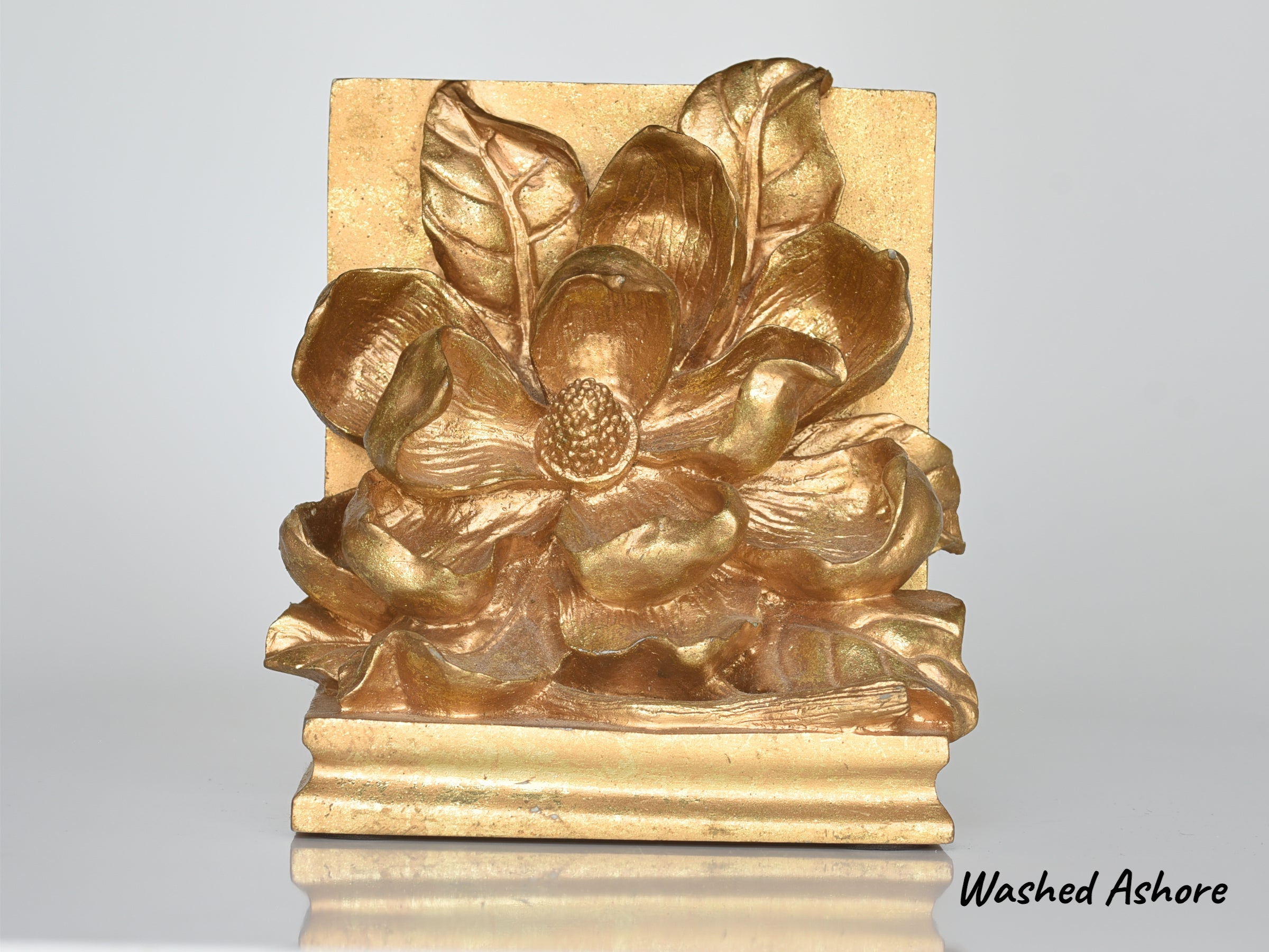 Bookends, Magnolia flower vintage antique