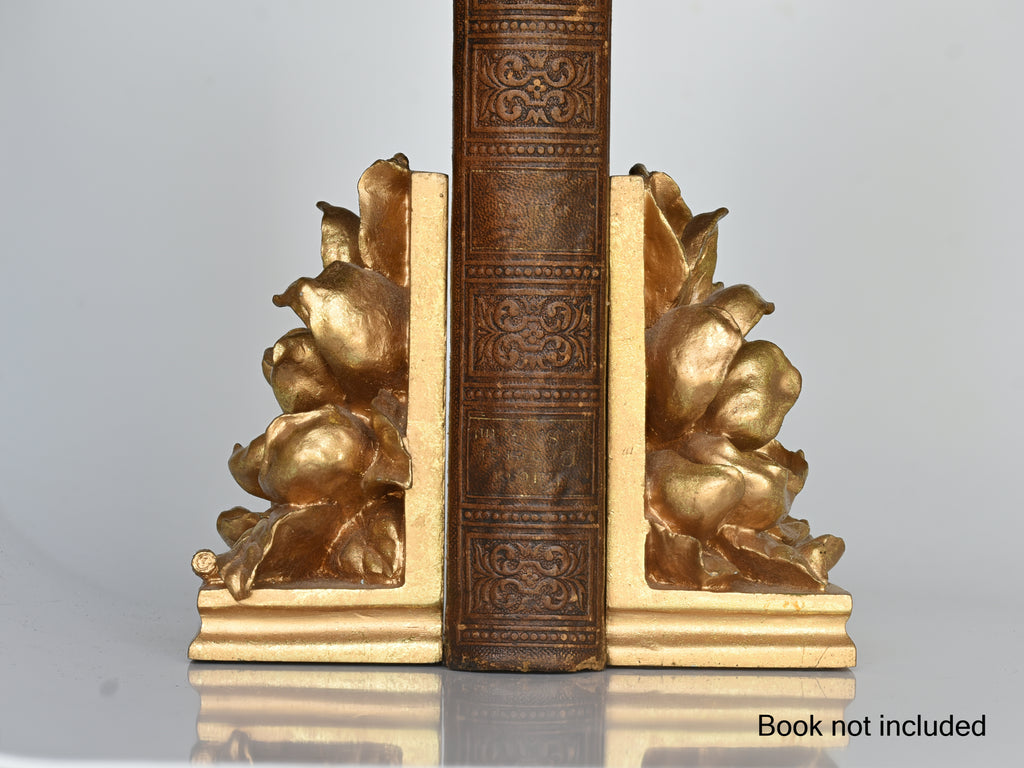 Bookends, Magnolia flower vintage antique
