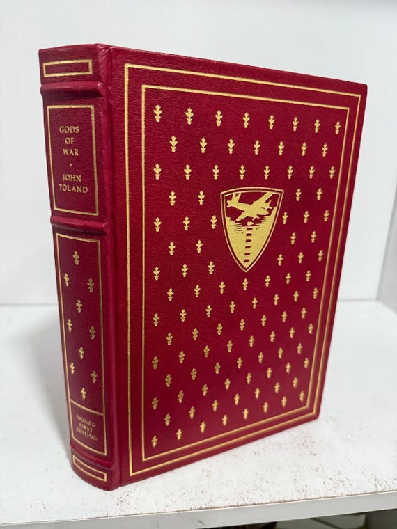 Gods of War; Toland, John; Franklin Library, Leather Bound SIGNED!
