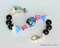 Butterfly Lampwork Bracelet:  Sterling Silver, Adjustable