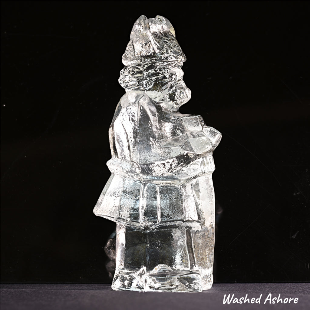 1960s Vintage Pukeberg Sweden Blown Glass Viking Figurine